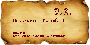 Draskovics Kornél névjegykártya